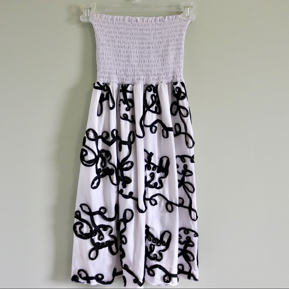 White/Black Swimsuit Coverup